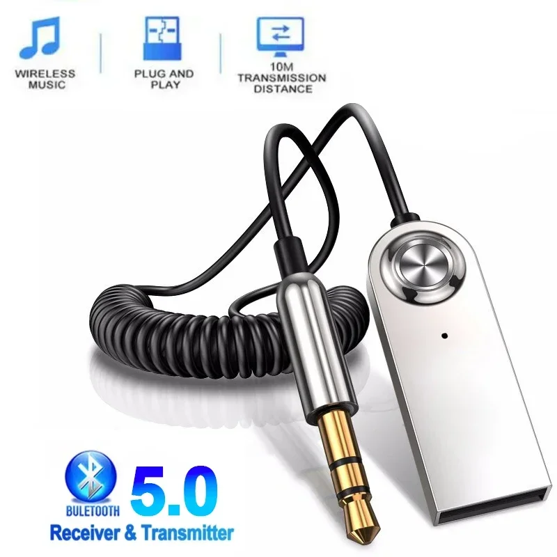 AUX Bluetooth Adapter Car 3.5mm Jack Dongle Cable Handfree Car Kit Audio  Transmitter Auto Bluetooth 5.0 Receiver - AliExpress