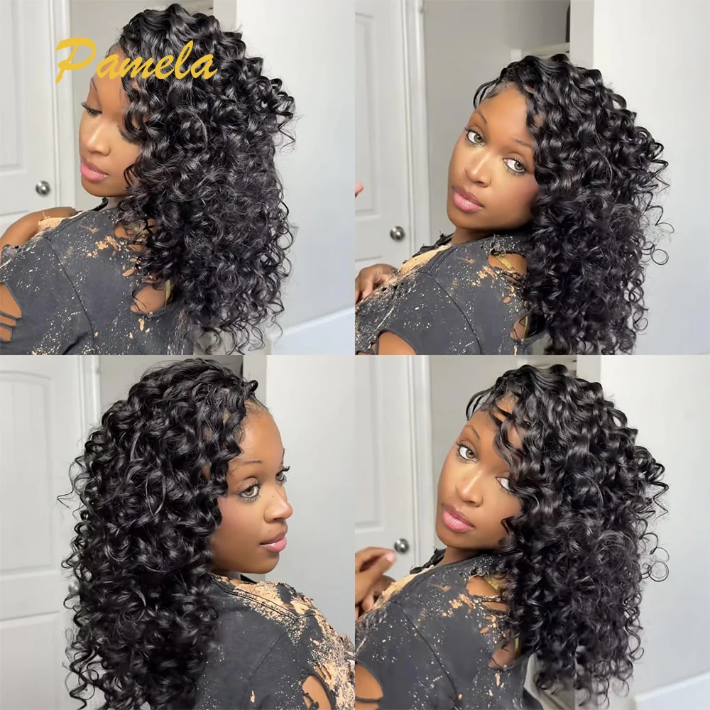 Feather Crochet Hair Extensions Loose Deep Wave PreLooped PreSeparated Knotless Crochet Human Hair Curly For Black Women