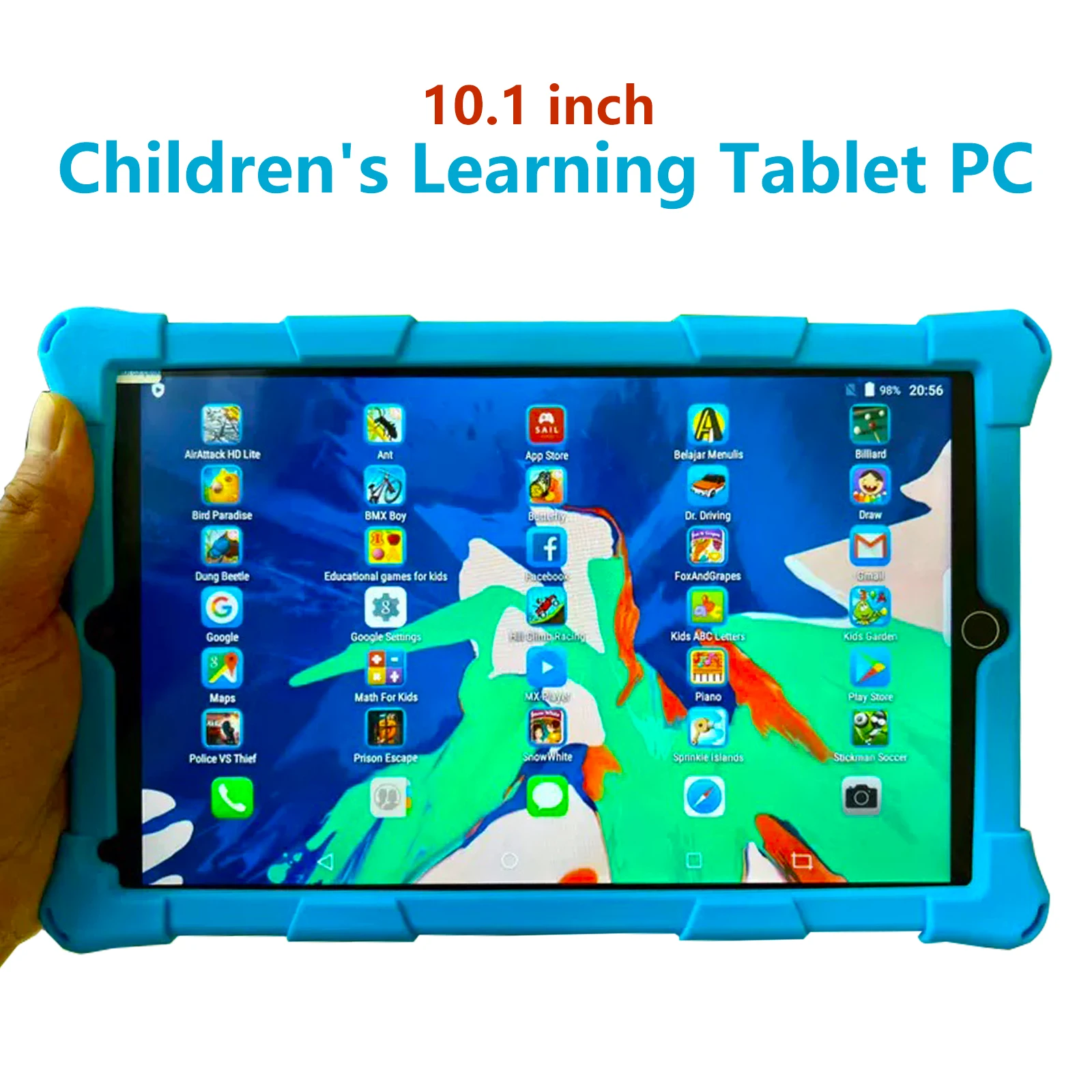 10.1 Inch Children Tablet PC Android 12 Octa Core 4GB RAM 64GB ROM 4G LTE 6000mAh Learning Tablets Machine for Kids Toddler APP 2