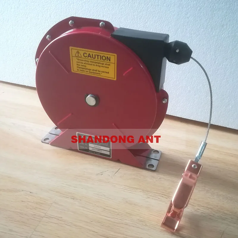 High Quality G3050 Spring Retractable Metal Grounding Reel 15m Length 7*7mm Warehouse Use Cable Automatic Electrostatic Reel