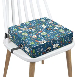 Adjustable Baby Dining Chair Cushion with Removable Safety Features (Retro Forest)