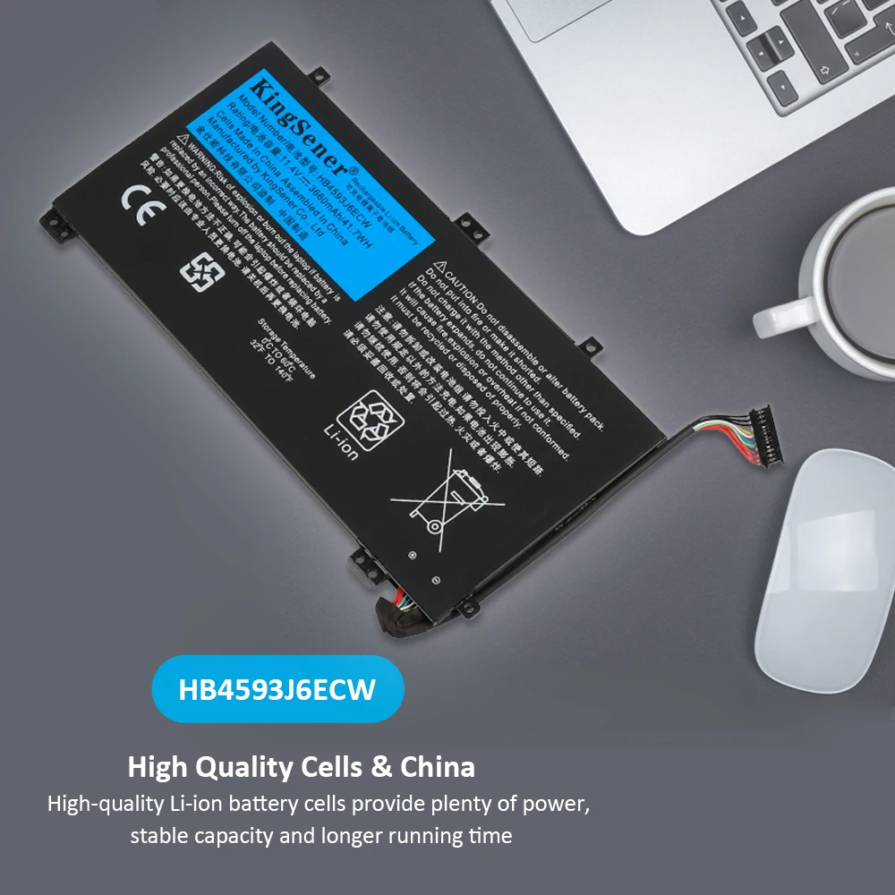 Kingsener-bateria para Huawei Matebook 13 Hb4593j6ecw Wt-w19 Wx9 W29 i7 Hn-w19l W19r Wrt-w09 W19l Notebook 11.4v 3660mah - Imagem 6