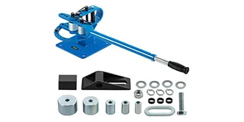 Sc9c391c180644579ab138f220f7b3895v Pipe Bender YP-9 Manual Bench Steel Tube Bending Kit with 7Dies 1-3in Multifunction Compact Flat Bar Rod Brake Bends Tool Mallzona