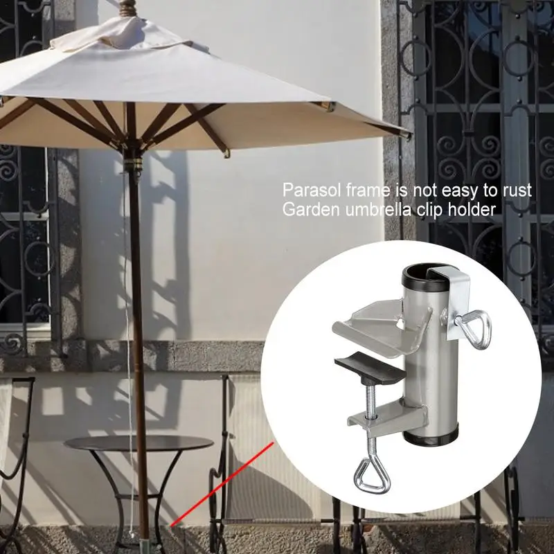 Umbrella Stand Holder Garden Parasol Base Fixed Clip for 38mm Stand