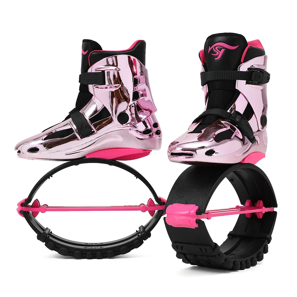 New 4T Spring Kangaroo Jump Shoes, Gray White Teens Rebound Boots, 3 Size: L, XL, XXL are Available