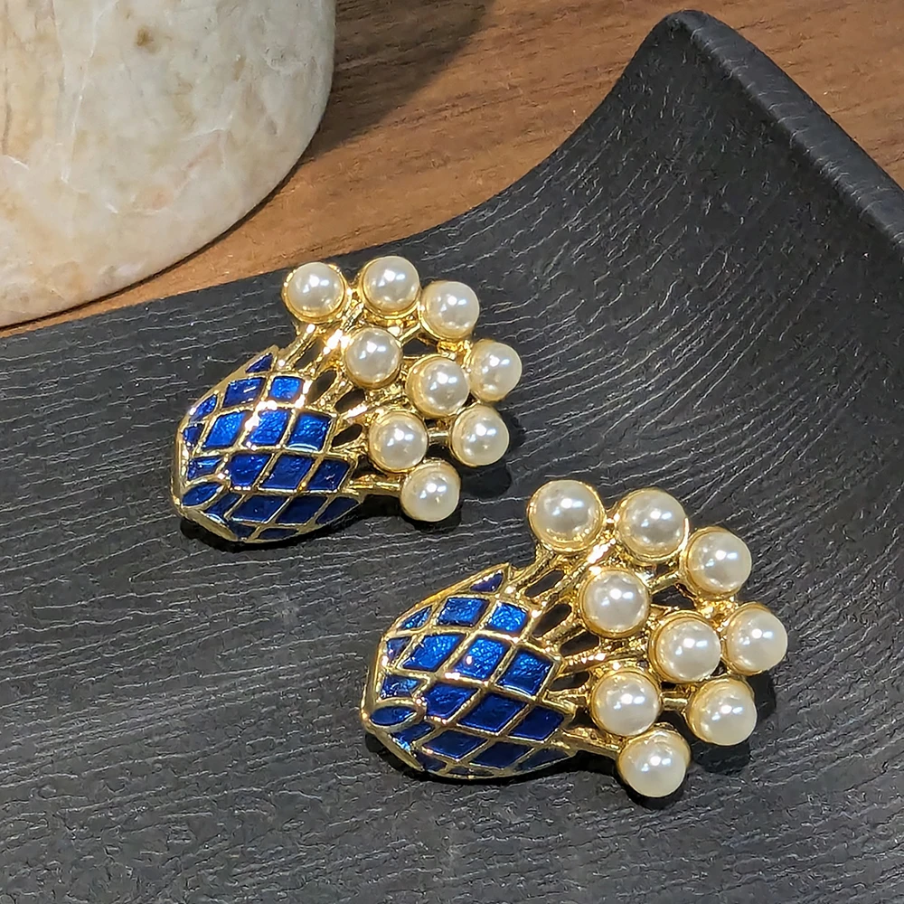 

JBJD trendy pineapple pattern earrings