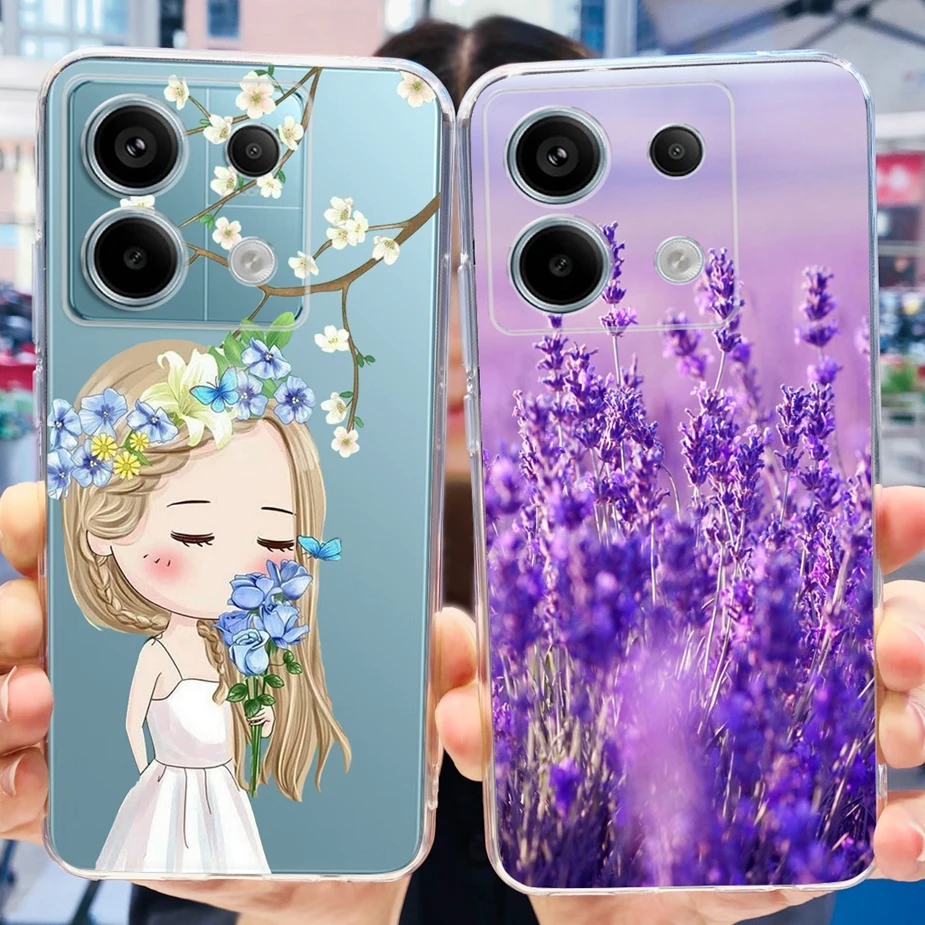 New Fashion Painted Clear Silicone Soft TPU Phone Case for Xiaomi Poco X6 Pro 5G