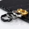 Bagues en acier inoxydable pour hommes et garçons, bague simple pour couples, bijoux vintage, cadeaux punk