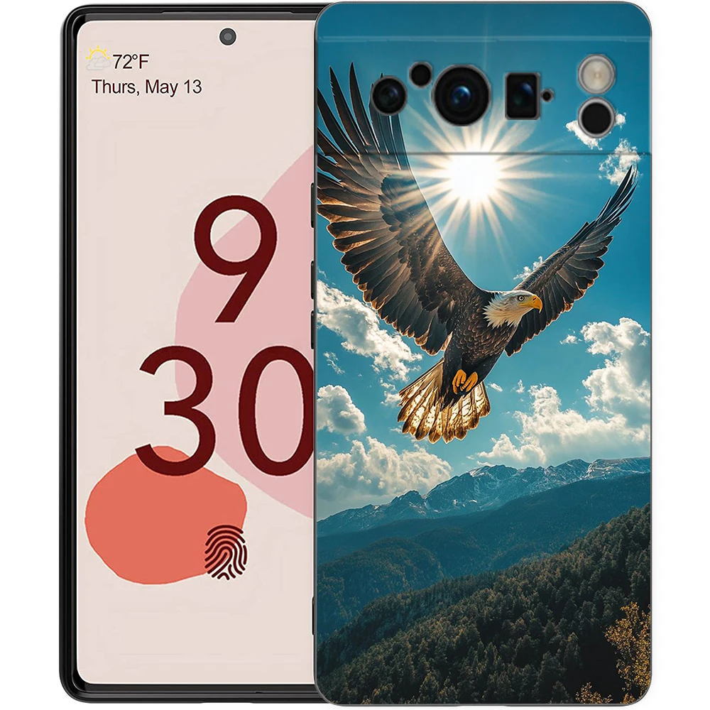 Eagle Design Shockproof TPU Black Phone Case