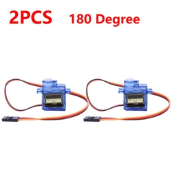 5 - Pack Micro Digital Servo Motors - Versatile 180/360° Rotational for RC Helicopters and Toy Airplanes (180 Degree 2pcs)