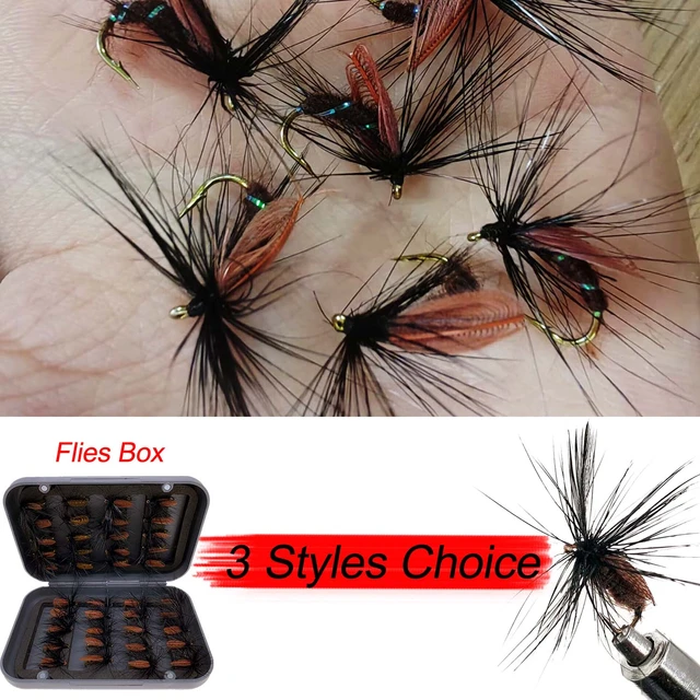 25/Pcs/Box Flying fishing Assortment,Artificial Insect Lure Fly Fishing  Dry/Wet Flies Bass, Salmon and Other Freshwater Fish - AliExpress