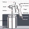 1000ML Pneumatic Spray Gun 2.0/2.5/3.0mm Caliber Nozzle Car / Furniture Spraying Tool for Car DIY Craft Projects / Paint Sprayer 3