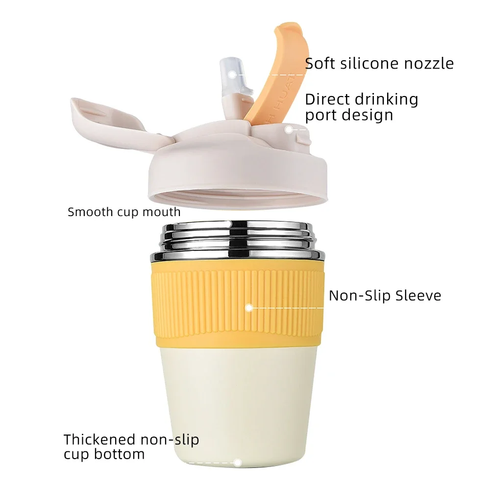 Cup Thermal Mug With Straw Isotherm Flask Tumbler Thermo For Water Bottle Stainles Steel Coffee Beer Cooler Waterproof Drinkware