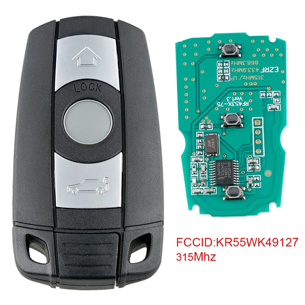 

5 шт., 3 кнопки, 315 МГц, телефон без ключа для BMW CAS3 ID46 PCF7945