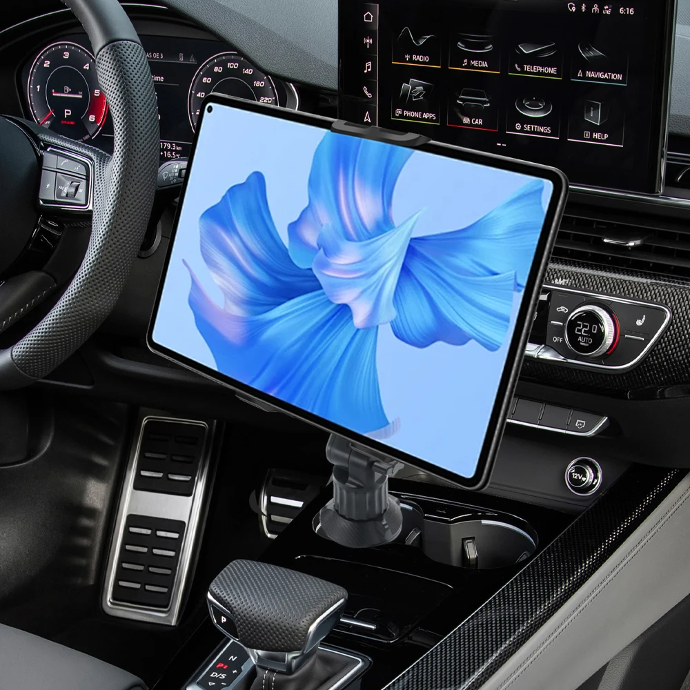 유니버설 360 °   차량 컵홀더 태블릿 거치대 휴대폰 홀더 ABS 소재 차량 컵홀더 휴대폰 거치대 아이폰 14 13 12 프로 맥스 화웨이 삼성용