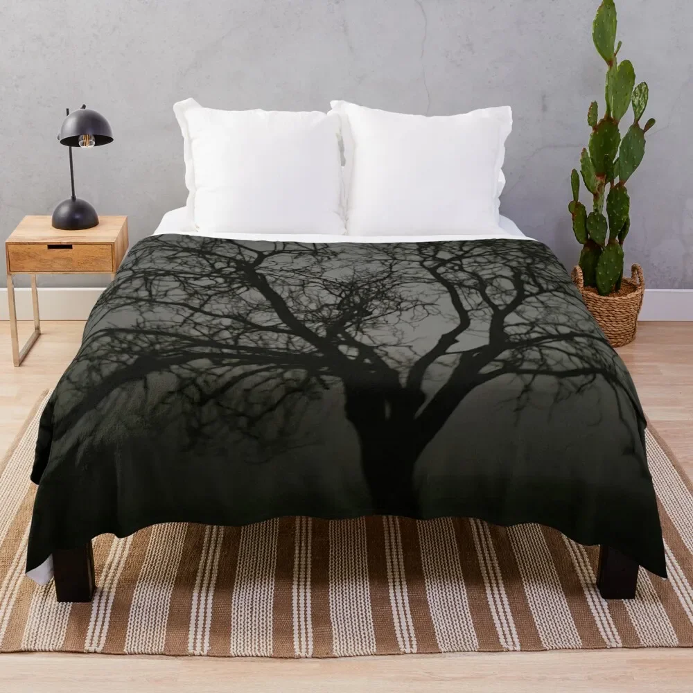 

Creepy Dark Deserted Forest Throw Blanket Hairys sofa bed Blankets