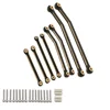 For Axial 1/24 SCX24 C10 AXI00001 AXI00002 AXI00006 Brass Pull Rod Car Body Links Set 1:24 Simulation Model Car Upgrade Parts 3