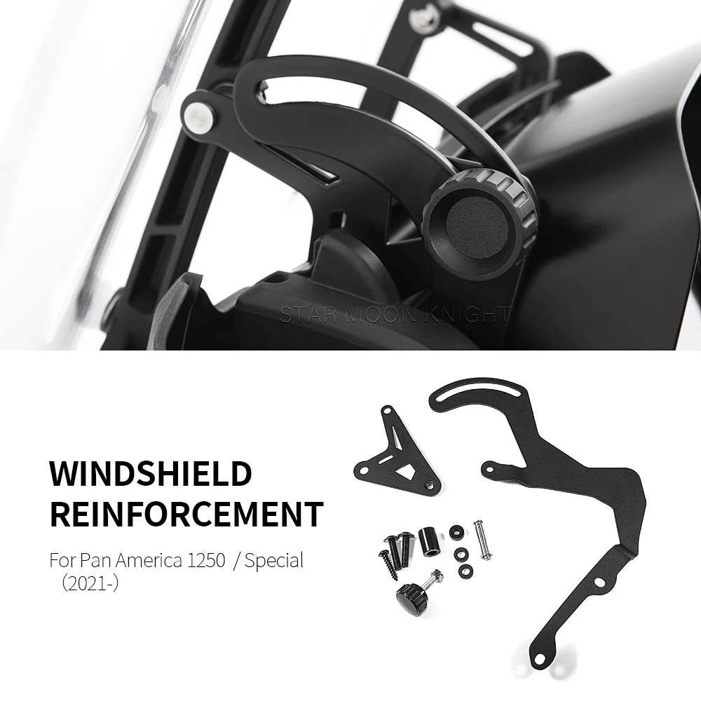 

Motorcycle Additional Windshield Reinforcement Windscreen Reinforced Bracket Mount For RA1250 Pan America 1250 S Special 2021-