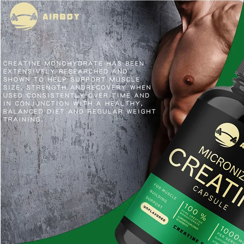 Micronized Creatine Capsules for Muscle Endurance Build Muscle & Enhance Performance creatine monohydrate capsule