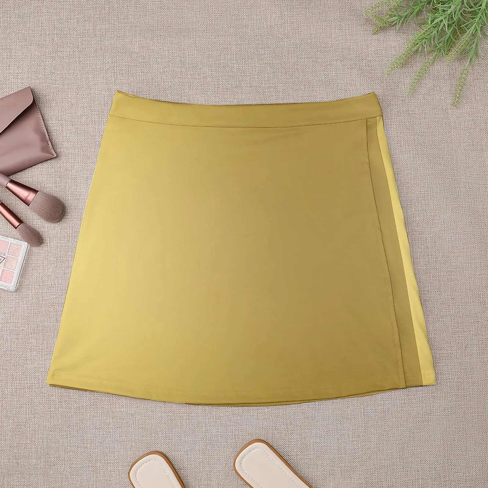 Solid Luxury Gold Mini Skirt skirts summer 2023 woman clothing women summer 2023