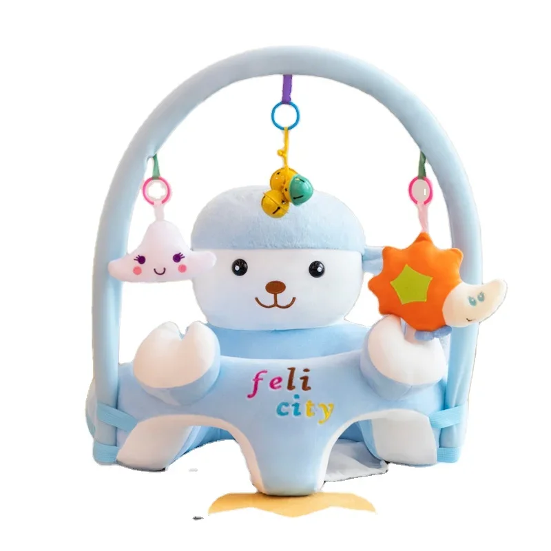 

Multiple Choices Baby Support Seat Sofa Chair Plush Soft Animal Shaped Baby Learning To Sit Chair with toys style