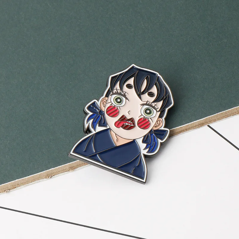 Anime Demon Slayer Kimetsu No Yaiba Brooches Kamado Tanjirou Cosplay  Cartoon Collect Backpacks Bags Badges Button Brooch Pins