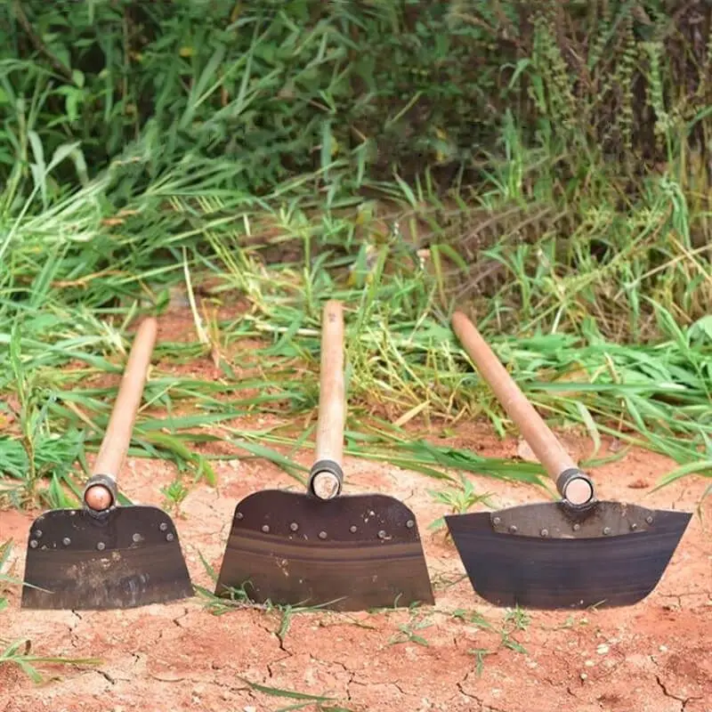 Grass Hoe Head Steel Weeding Shovel Thickened Gardening Hoe Land Plowing Vegetable Planting Multi-Use Agricultural Tools 6