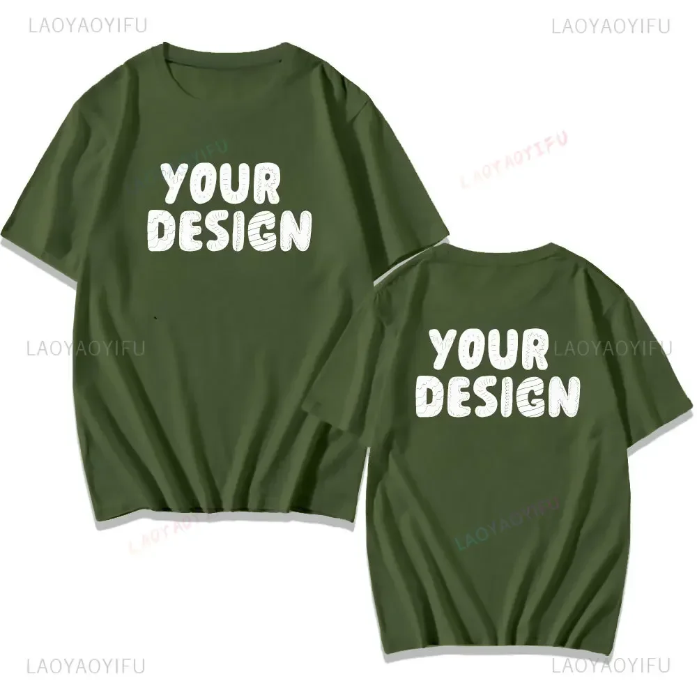 Personalized Black and White Cotton T-Shirt - Customizable Design