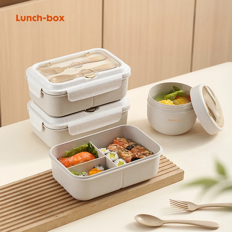 Boîte à Déjeuner En Acier Inoxydable Avec Couvercles Ventilés Repas En