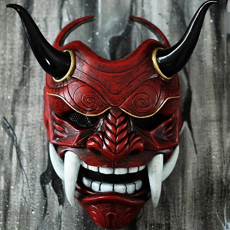 

Маска для косплея на Хэллоуин в японском стиле, чехол на лицо аниме для взрослых, страшные аксессуары для костюма для маскарада