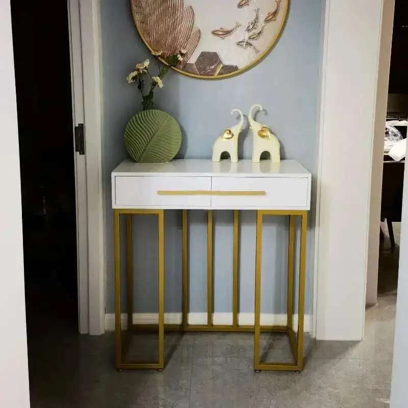 Nordic Home Living Room Sofa Tables Creative Designer Furniture Leisure Storage Desk Light Luxury Hallway Porch Console Table