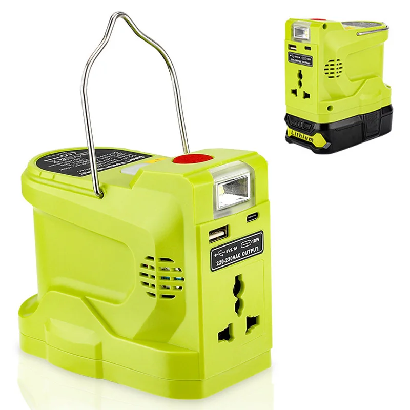 200WPowerInverterGeneratorforRyobi18VLithiumBatteryDC18VTo