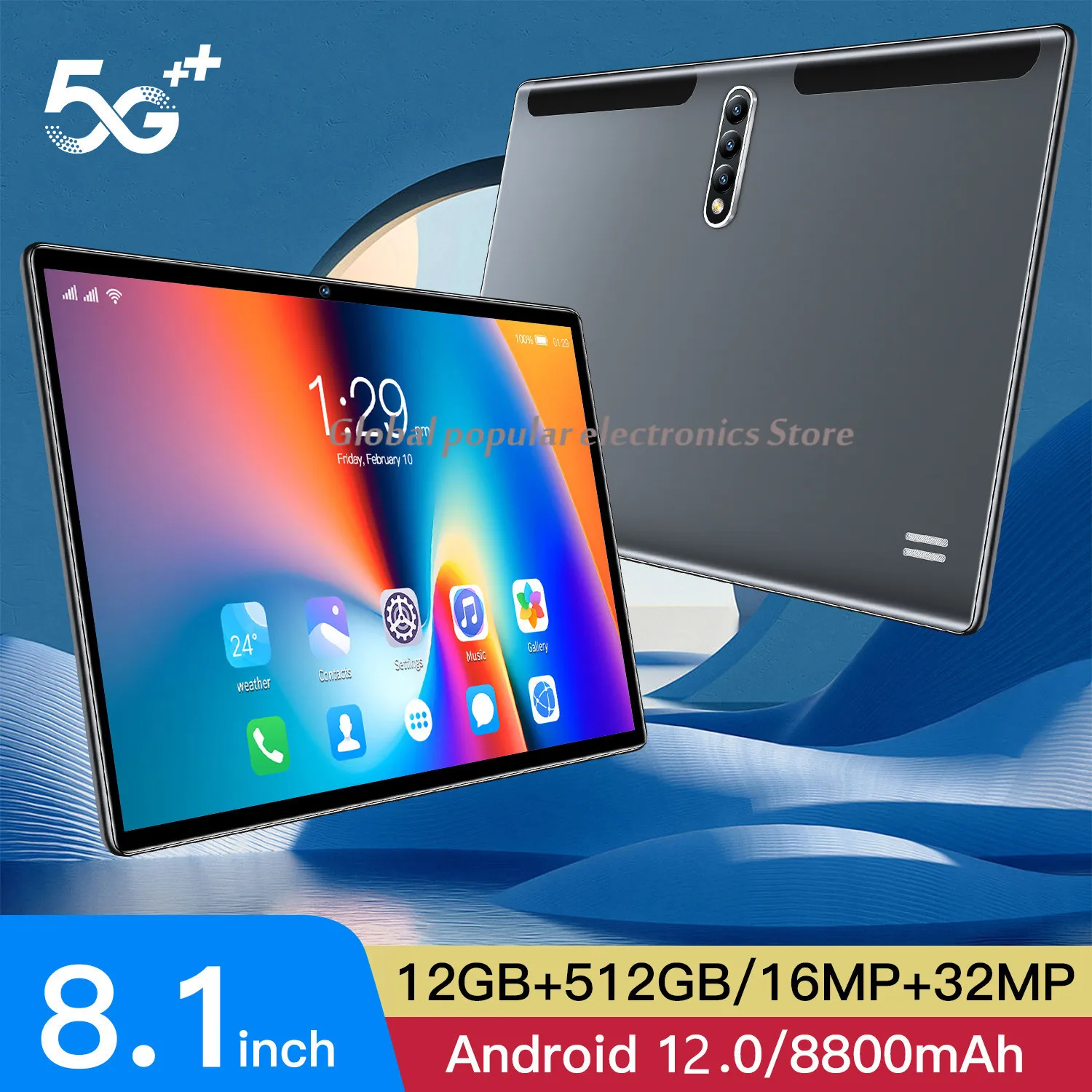 2023NewCheapTabletPc8InchAndroid1110Core12GBRAM512GBROM