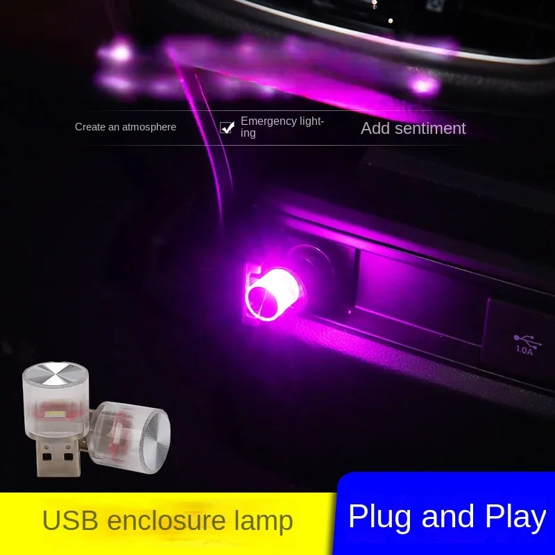 

Car Mini USB LED Ambient Light Decorative Atmosphere Lamps for Interior Environment Auto PC Computer Portable Light Plug Play