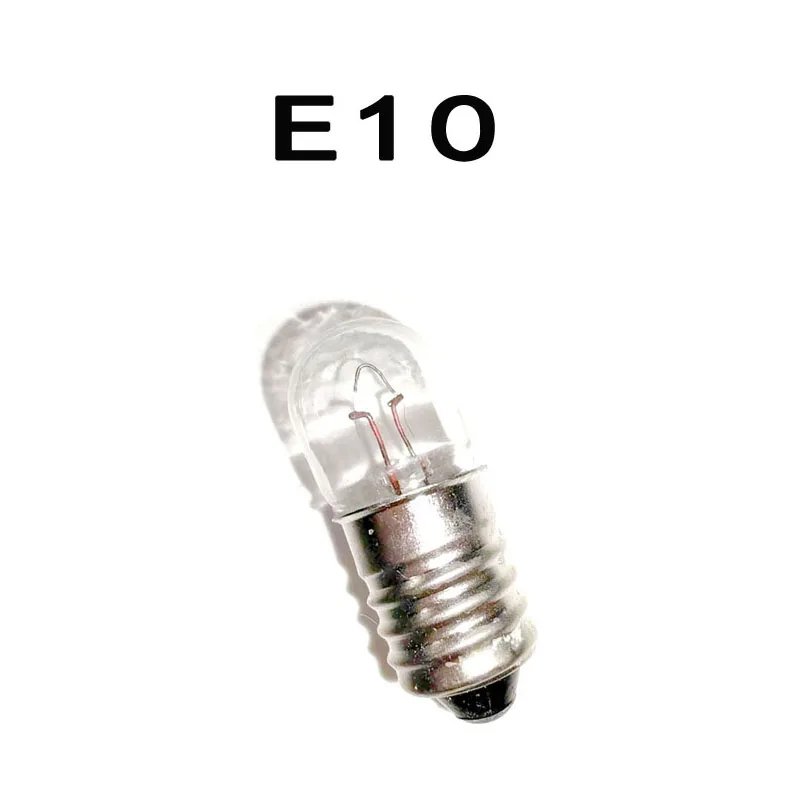 Multi-Voltage Screw-In Indicator Light Bulbs, E10 Base, Assorted Wattages, Pack of 10
