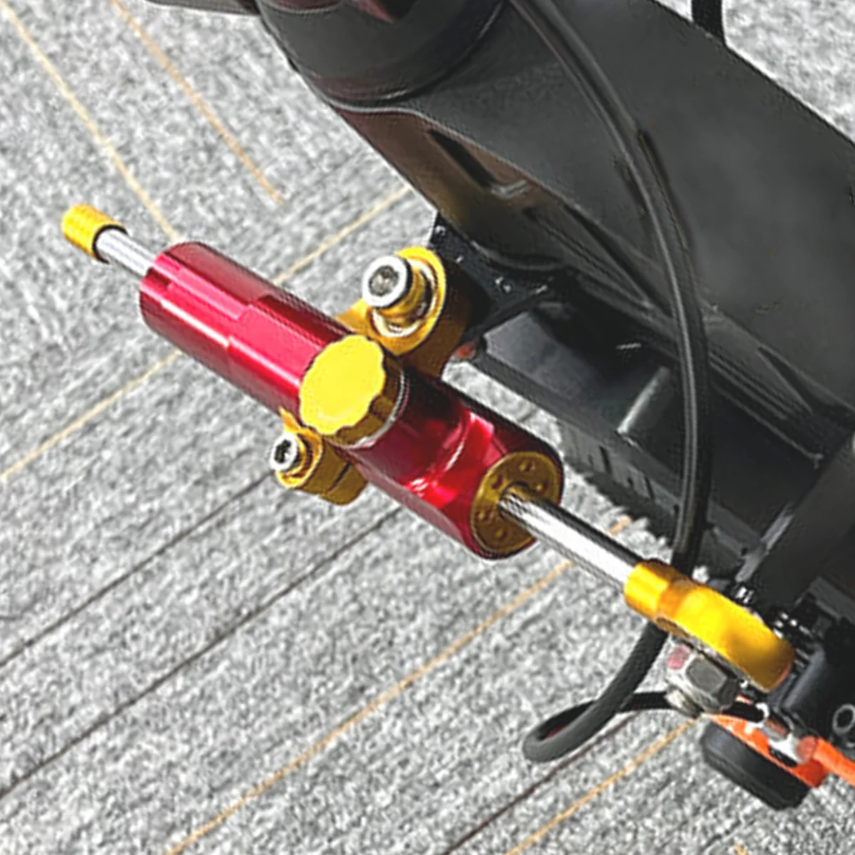 Amortisseur De Direction Moto - Stabilisateur Universel 31-54mm - Aluminium Noir Pour Scooter Et Motos