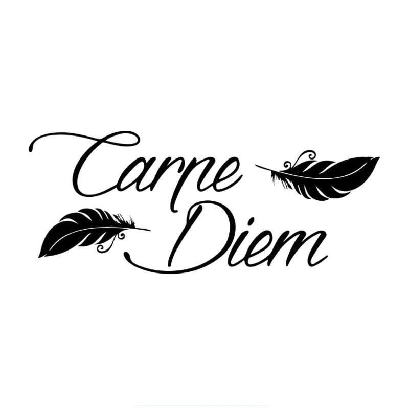 

Виниловые стикеры Carpe Diem, стильные художественные наклейки, креативные Переводные картинки, аксессуары «сделай сам», 20 см