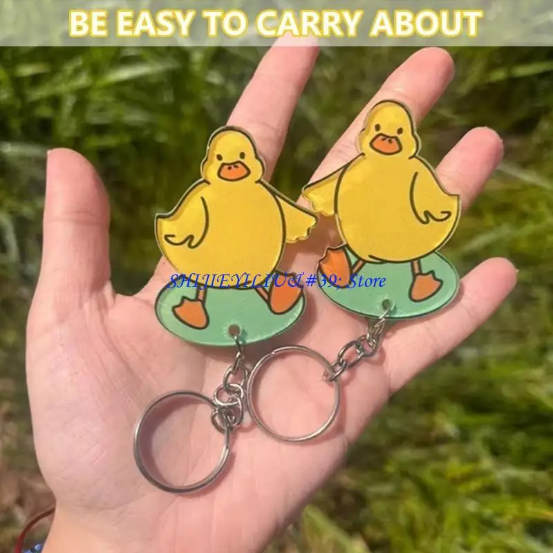 E21F Paar Entenbeutel Charme Duckling Schlüsselanhänger Geschenk für Dating und Valentinstag