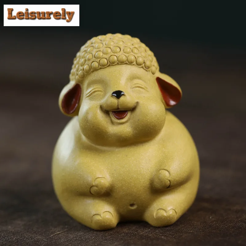Yixing Zisha Zodiac Little Chicken Cute Sheep Tea Pet Aesthetic Fish Tank Landscaping Tea Figurine Play Toys Tea Statue Ornament