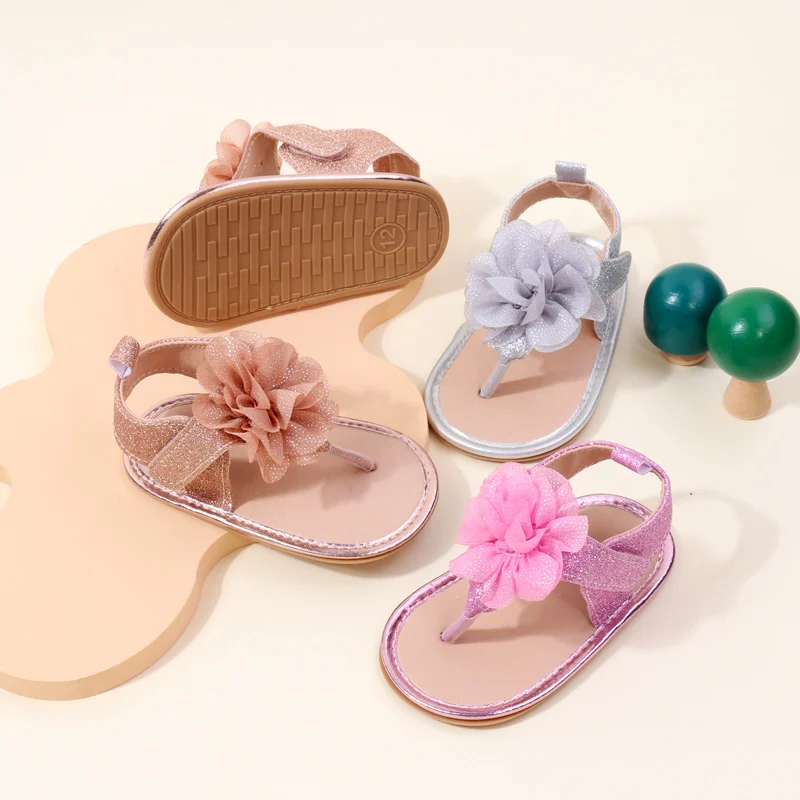 Baby Shoes Summer Sandal Cute Flower Anti-slip Sole Newborn Toddler Prewalking Practice Shoes High Quality 2024 Fashion BHX3207 6