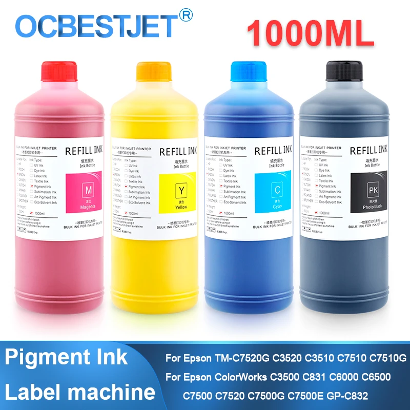 Ocb Recarga Garrafa Tinta Adequado para Epson Colorworks C3500 C7500 tm C3510 pp ocb recarga garrafa tinta adequado para epson colorworks c3500 c7500 tm c3510 pp
