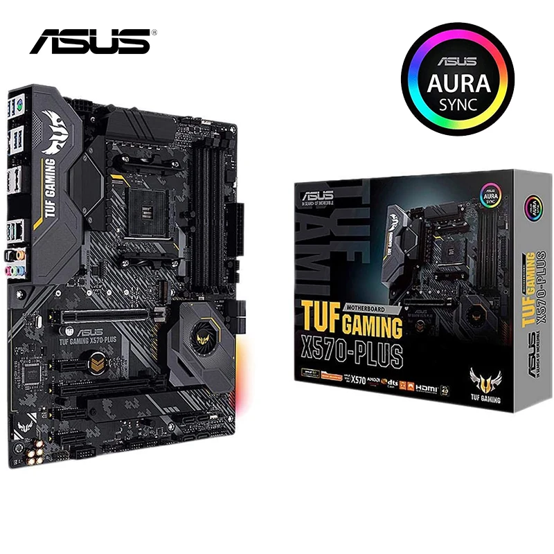 Новый ASUS TUF Gaming X570-Plus AM4 Zen 3 Ryzen 5000 &amp 3rd Gen ATX материнская плата с поддержкой R3 R5 R7 R9