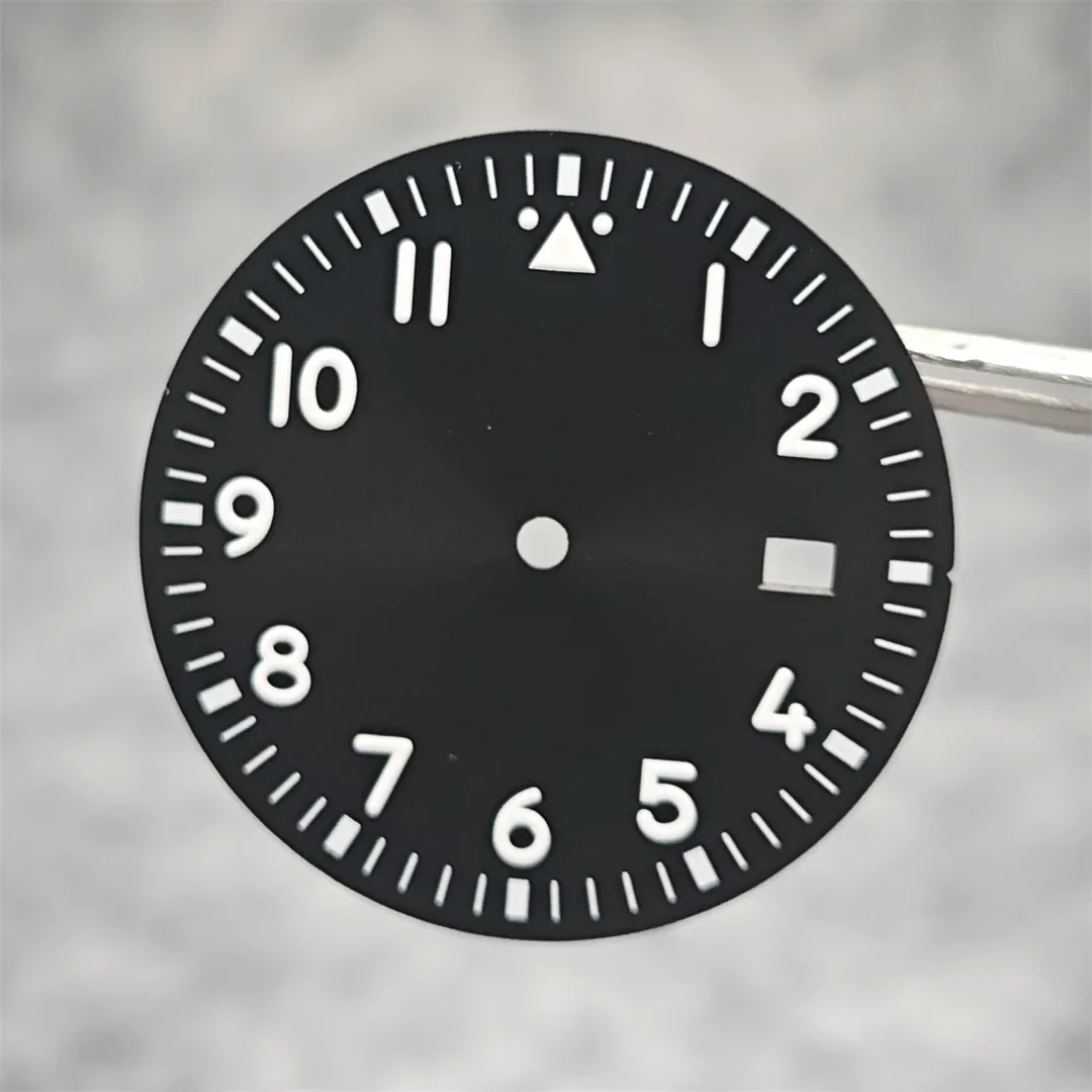 33.8mm Watch Dial Sun Pattern Watch Face Green Luminous Single Date Accessories NH35/36/4R Movement watch dial accessories watch face accessories