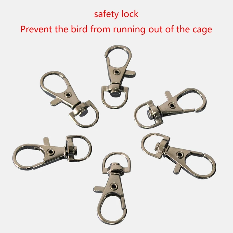Bird Cage Lock Clips 20 Packs Bird Cage Lock Clips Door Metal Hook for Fixing Rabbit Chicken Parrot Guinea Pig Bunny Pet Cage Doors