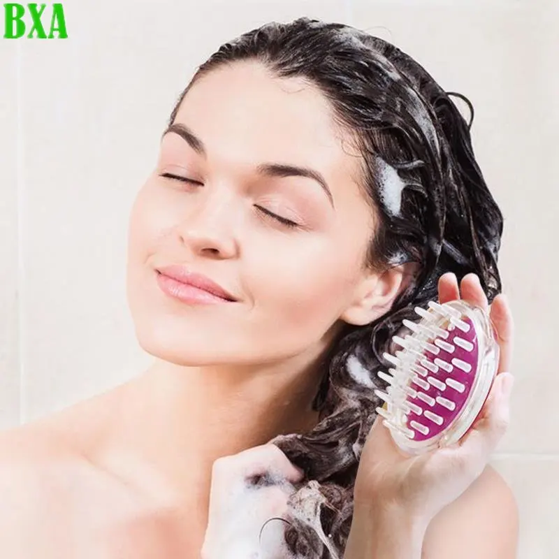 Silicone Washing Hair Brush Head Scalp Massage Comb Scalp Head Body Massage Brush Bath Spa Slimming Salon Hairdressing Tool