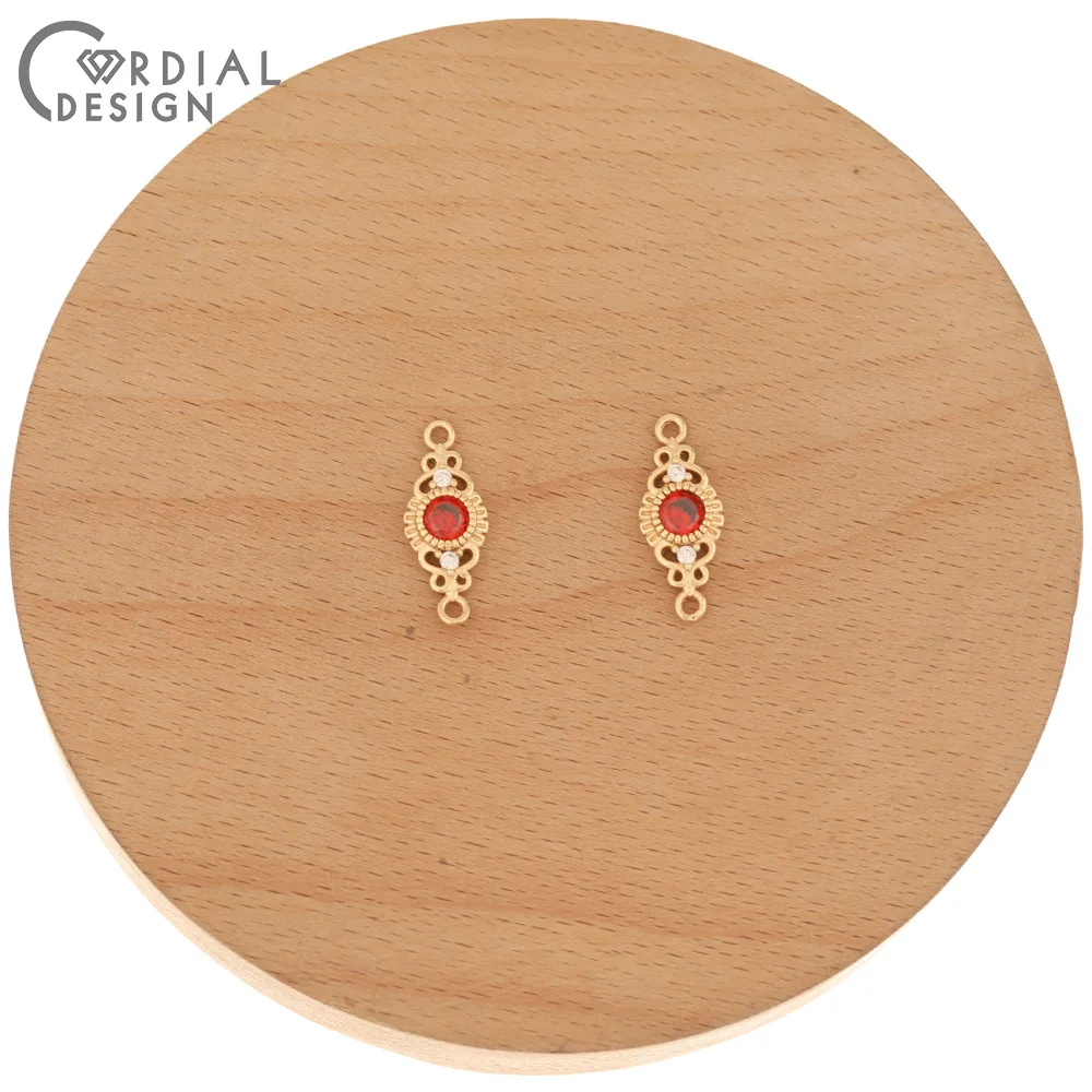 Cordial Design 100Pcs 8*20MM Jewelry Findings & Components/Hand Made/CZ Charms/DIY Making/Jewelry Accessories/Crystal Connectors 9 EAAC-193046-4