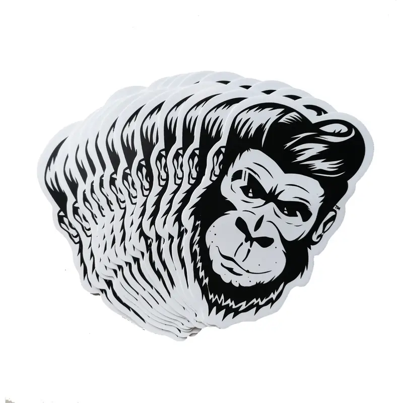 100pcs Custom Stickers PVC Waterproof Die Cut Vinyl Logo Design Brand Laptop Cute Personalized Sticker Glossy Film for Business - Image 5