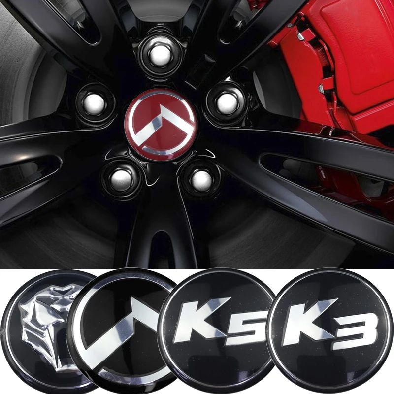 56Mm Modificato Car Wheel Center Emblem Coprimozzo Adesivi Per Kia K3 K5 Sportage R Rio Soul Carens Optima Forte Pregio Cerato