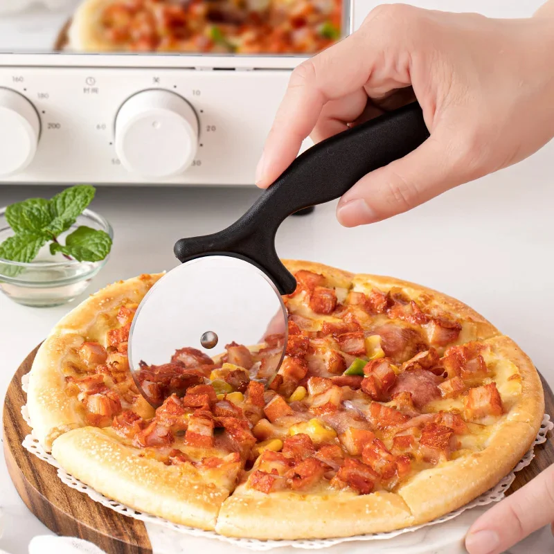 Plastic Handle Pizza Wheels & Cutter Round Pizza Divider & Knife Pastry Pasta Dough Kitchen Tools Baking Cutting Tools