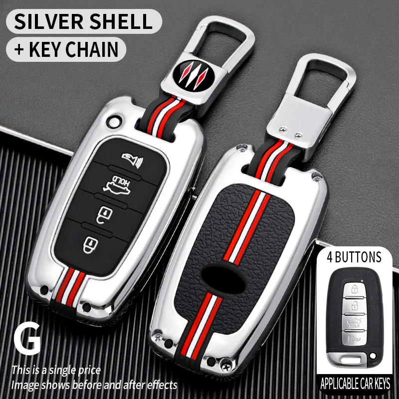 Premium Zinc Alloy Car Key Case - Elegant and Durable Design